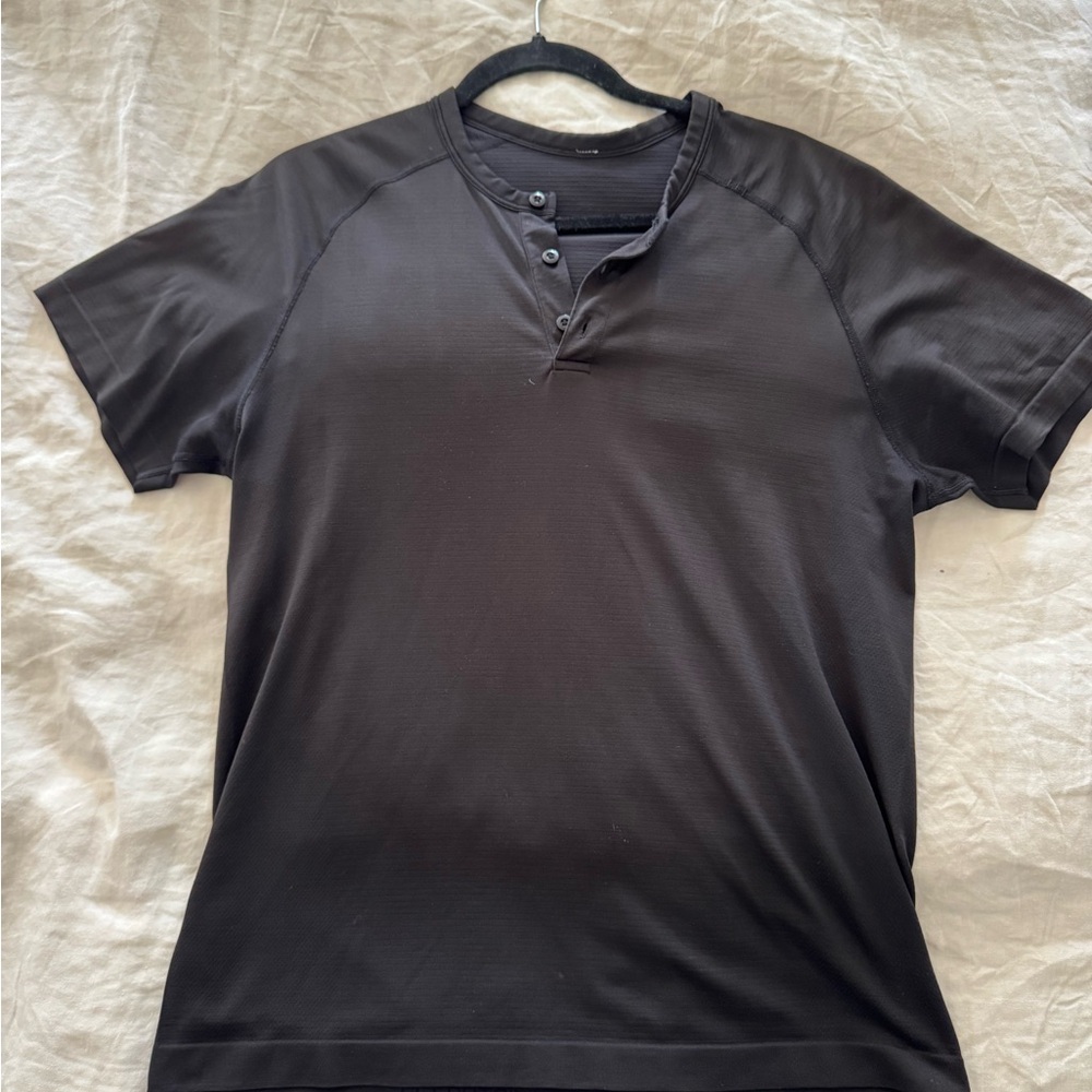 lululemon Black Henley Shirt M